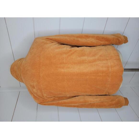 Altar'd State small orange puffy super soft corduroy coat - Picture 2 of 5